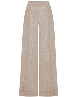 D.exterior Wide Trousers - Natural
