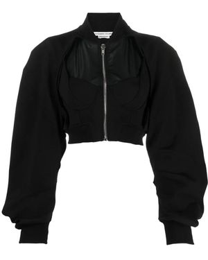 ALESSANDRO VIGILANTE Bomber Crop - Schwarz