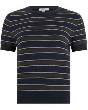 Vince Strick-T-Shirt Aus Baumwolle Und Kaschmir - Schwarz