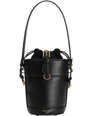 Dolce & Gabbana Canvas Capri Eimer Tasche - Schwarz