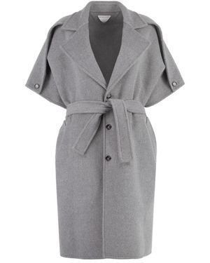 Bottega Veneta Belted Coats - Grey