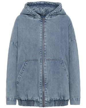 My Essential Wardrobe Blaue Denim Oversized Kapuzenjacke