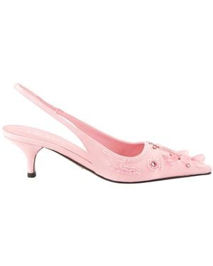 Prada Schoenen ,Roze ,Leer Babies Satin Slingback Pomp