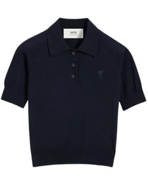 Ami Paris Slim Polo Shirt - Blau