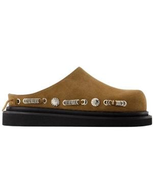 Toga Bruin Leren Sandalen