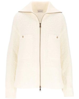 Moncler Bouclé Vest - Naturel