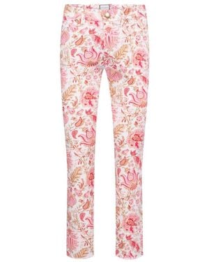 Seductive Broeken ,Veelkleurig ,Katoen Paisley Flower Crop Top - Roze