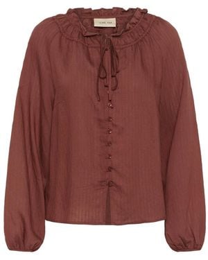 Cream Blouses - Rojo