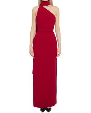 Solace London Kleedjes ,Rood ,Polyester Demi Maxi Jurk