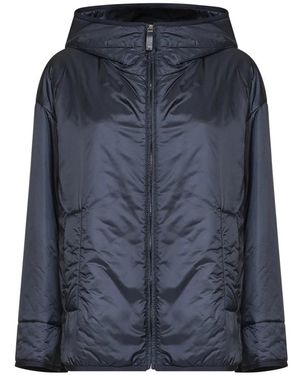 Max Mara Cleo Technische Canvas Jas Met Capuchon - Blauw