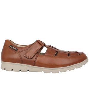 Mephisto Weite Leder Sandale - Braun