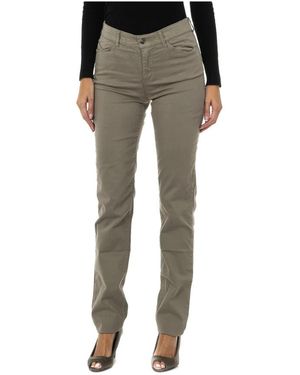 Armani Jeans Broeken ,Katoen Regular Fit Lange Broek - Grijs