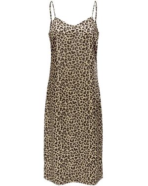 ONLY Kleedjes ,Polyester Mouwloze Polyester Jurk Braziliaans Zand Print - Naturel