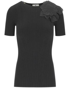 Elisabetta Franchi T-Shirts - Black