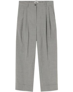 ZENGGI Cropped Pants - Gray