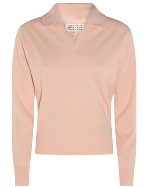 Maison Margiela V-Neck Knitwear - Pink
