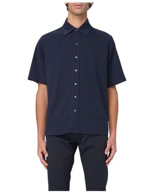 Aspesi Baumwoll-Jersey Hemd - Blau