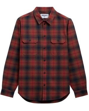 Sebago Overhemden ,Veelkleurig ,Katoen Mizzen Overshirt - Rood