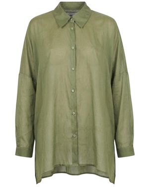 Niu Overhemden ,Groen ,Katoen Camicia Rettangolo