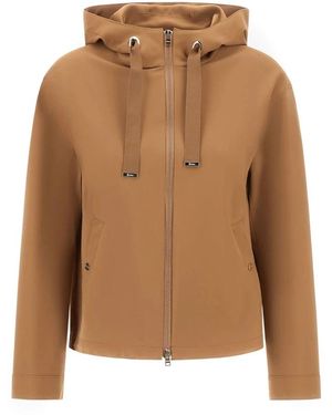 Herno Stretch Jersey Jas - Bruin
