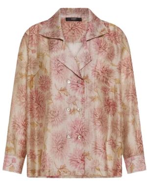 Seventy Overhemden ,Roze ,Shirt Met Bloemenprint