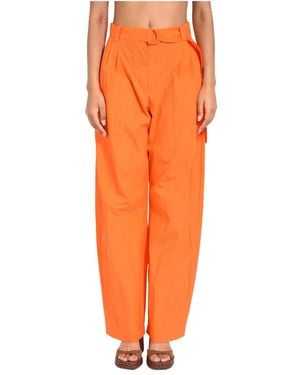 Patrizia Pepe Wide Trousers - Orange