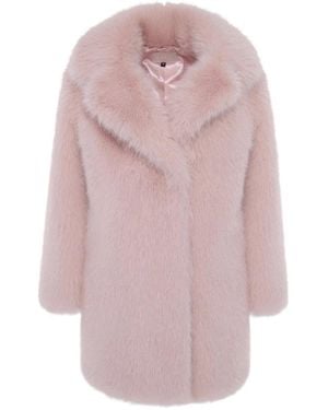 CESARE GASPARI Faux Fur Shearling Jackets - Pink