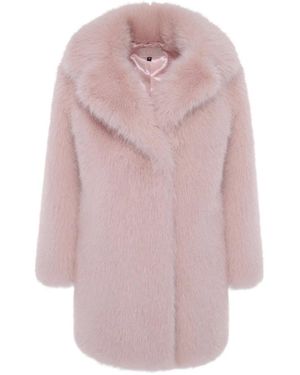 CESARE GASPARI Jassen ,Roze ,Polyester Faux Fur Shearling Jassen