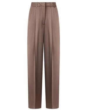 Peserico Straight Trousers - Brown