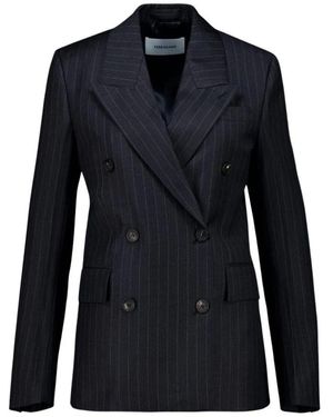 Ferragamo Zweireihiger Nadelstreifen-Blazer - Blau