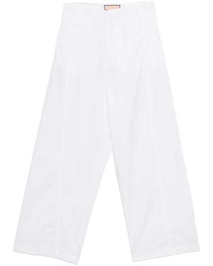 Plan C Wide Trousers - Blanc