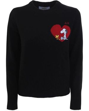 Sun 68 Round-Neck Knitwear - Noir
