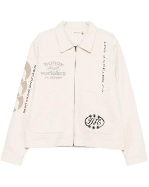 Honor The Gift Jacke Mit Reißverschluss Und Grafikdruck - Natur