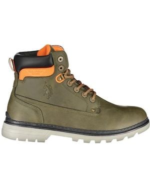 U.S. POLO ASSN. Elegante hohe stiefel mit kontrastierenden details - Grün
