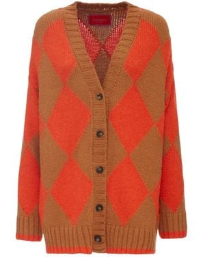 La DoubleJ Intarsia Vest - Oranje