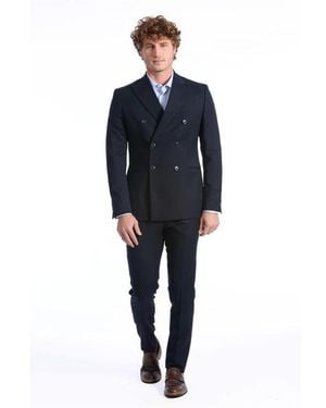 Baldinini Double Breasted Suits - Blue