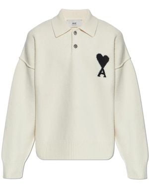 Ami Paris Polo Shirts - Bianco