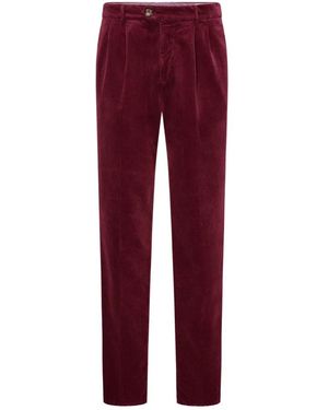 Brunello Cucinelli Baumwollhose Mit Taschen Und Verschluss - Rot