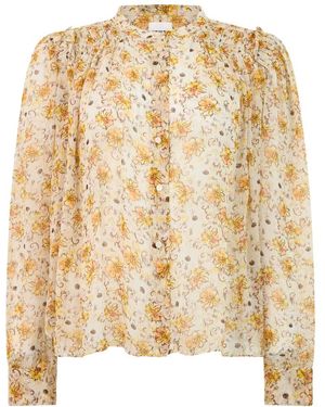 Isabel Marant Bloemenprint Shirt - Metallic