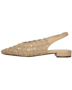 Notre-v Schoenen ,Leer Pointed Slingback - Naturel