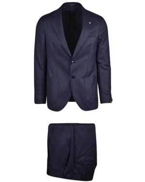 Sartoria Latorre Single Breasted Suits - Blue