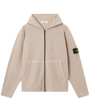 Stone Island Hoodies & Sweatvesten ,Zip-Throughs - Naturel