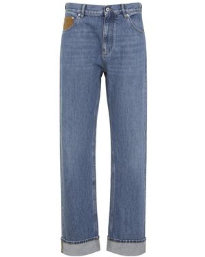 Bottega Veneta Mid Cotton Jeans - Blauw