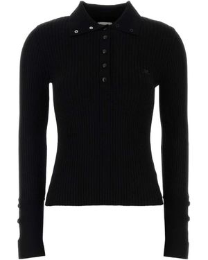 Courreges Polo Shirts - Black