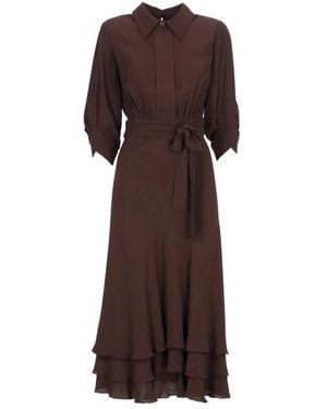 Elisabetta Franchi Midi Dresses - Marrón