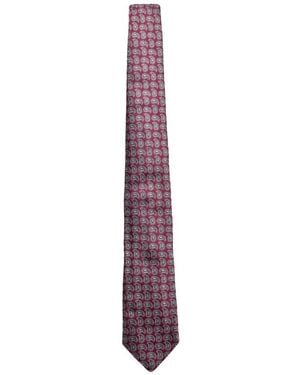 Etro Seidenkrawatte Mit Print - Lila