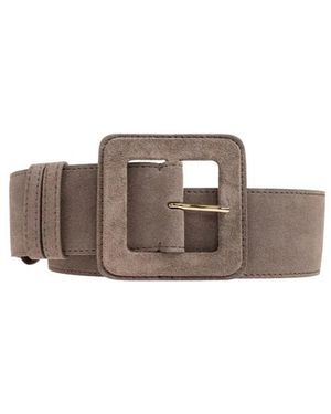 Fabiana Filippi Accessoires ,Grijs ,Leer High-Waisted Suede Belt