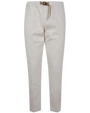 White Sand Slim-Fit Trousers - Grey