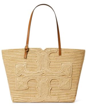 Tory Burch Tassen ,Ella Structured Straw Large Tote - Naturel