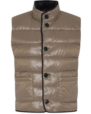 Heartmade Jassen ,Zwart ,Polyester Hmbeket Omkeerbaar Vest - Bruin